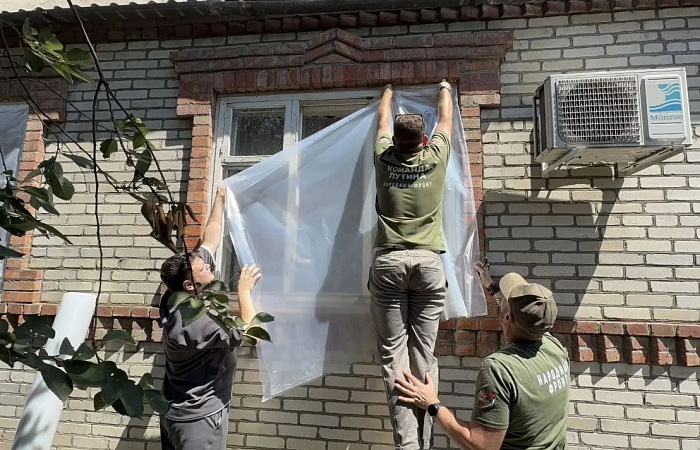 В Ленинском районе устраняют последствия атаки БПЛА