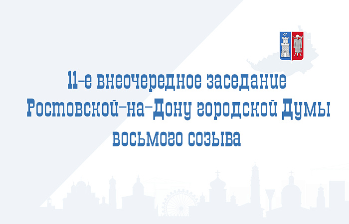 11-е внеочередное заседание Ростовской-на-Дону городской Думы VIII созыва