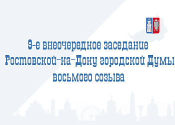 9-е внеочередное заседание Ростовской-на-Дону городской Думы VIII созыва