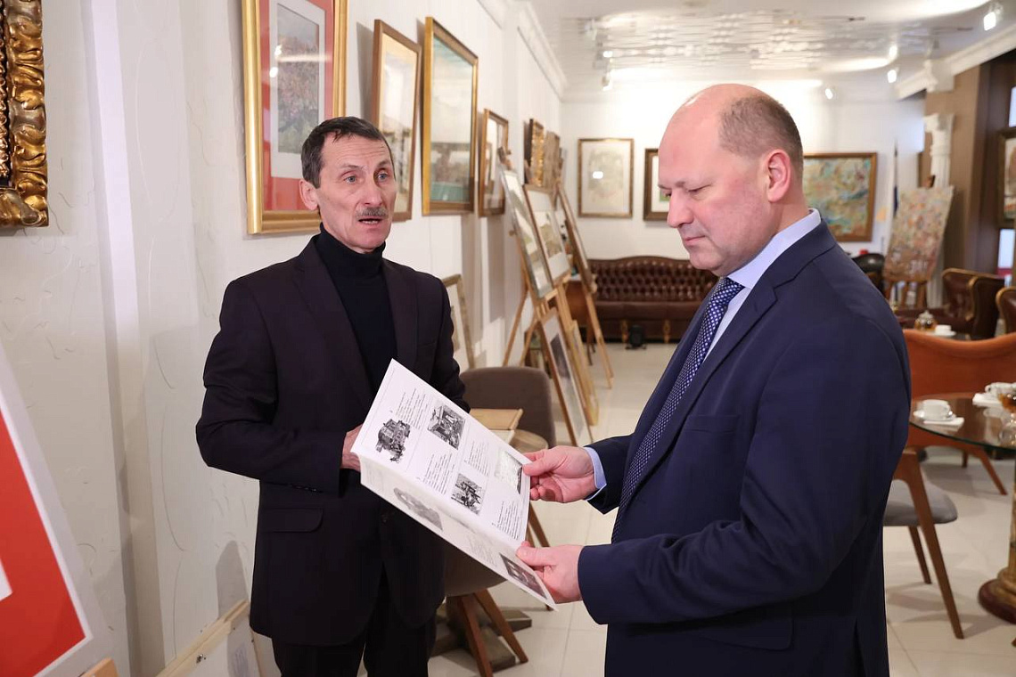 Александр Скрябин встретился с Заслуженным художником России Николаем Полюшенко